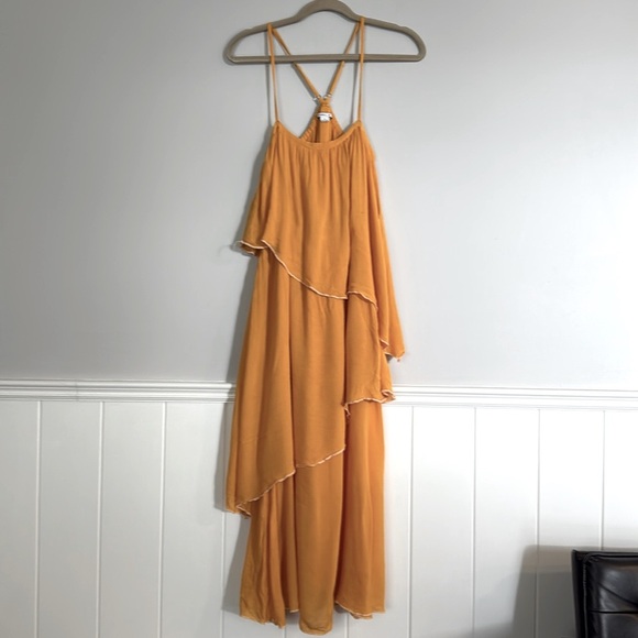 O'neill | Yellow Tiered Sun Dress | Size L - Picture 3 of 6